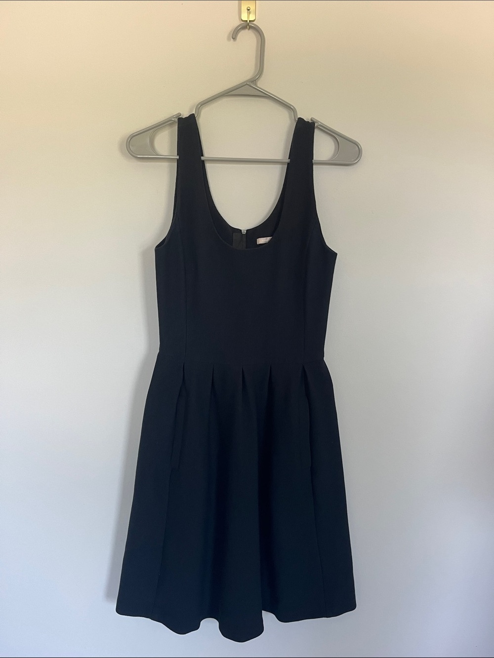 Banana Republic Navy Sleeveless Scoop-Neck Fit & Flare Dress